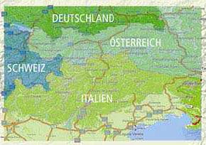 Cartografía topográfica de los Alpes